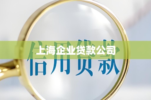 上海企业贷款公司